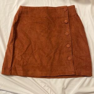XS Button High Waisted Mini Skirt